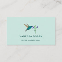 Turquoise Hummingbird Business Card