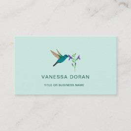 Turquoise Hummingbird Business Card Visitenkarte