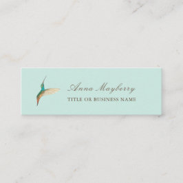 Turquoise Hummingbird Mini Business Card Visitenkarte