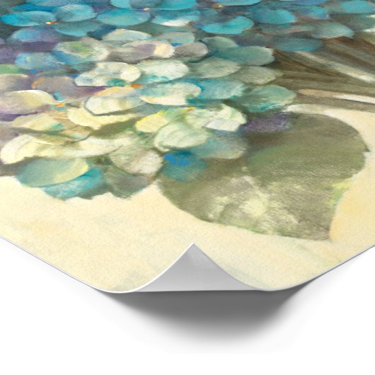 Turquoise Hydrangea Poster (Ecke)