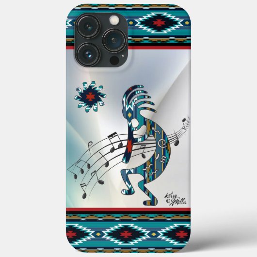 Turquoise Kokopell iPhone Case (Rückseite)