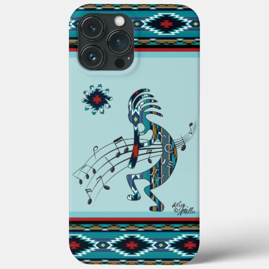 Turquoise Kokopell iPhone Case (Rückseite)