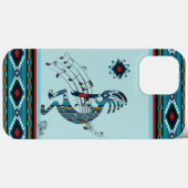 Turquoise Kokopell iPhone Case (Rückseite (Horizontal))