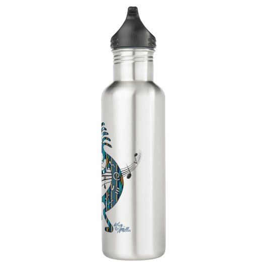 Turquoise Kokopelli Edelstahlflasche (Rechts)