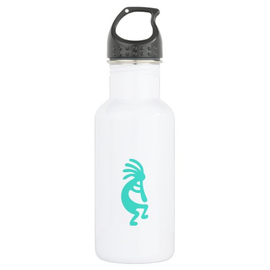 Turquoise Kokopelli Trinkflasche (Vorderseite)