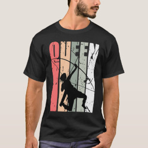 Turquoise Königin der Bogenschütze Geburtstag Retr T-Shirt