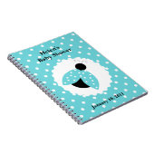 Turquoise Ladybug Babydusche Notizblock (Rechte Seite)