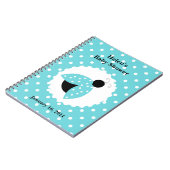 Turquoise Ladybug Babydusche Notizblock (Linke Seite)