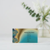 Turquoise Lake Business Card Visitenkarte (Stehend Vorderseite)