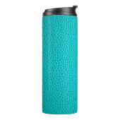 Turquoise leather skin texture skin thermosbecher (Nach links gedreht)