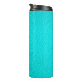 Turquoise leather skin texture skin thermosbecher (Nach rechts gedreht)