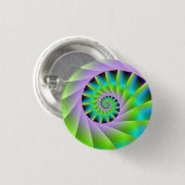 Turquoise Lilac und grüner Spiralknopf Button (Vorne & Hinten)