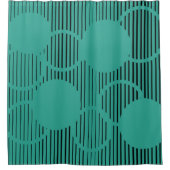 Turquoise Linde Circles Duschvorhang (Vorderseite)