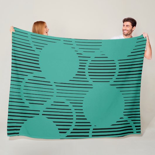 Turquoise Linde Circles Fleecedecke (Beispiel)