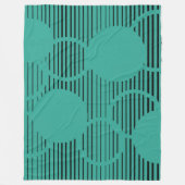 Turquoise Linde Circles Fleecedecke (Vorderseite)