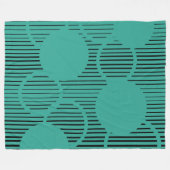 Turquoise Linde Circles Fleecedecke (Vorderseite (Horizontal))