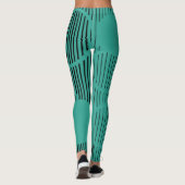 Turquoise Linde Circles Leggings (Rückseite)