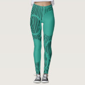 Turquoise Linde Circles Leggings (Vorderseite)