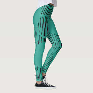 Turquoise Linde Circles Leggings