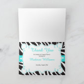 Turquoise Lingerie Party Vielen Dank Karte (Innenseite)