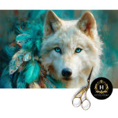 Turquoise Lodge Arctic Wolf Portrait Seidenpapier