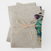 Turquoise Mad Hatter Alice im Wunderland Geschenkpapier Set (Beispiel)