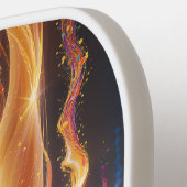 Turquoise Magenta Amber Glow, Ethereal Gradient Pickleball Schläger (Linke Seite)