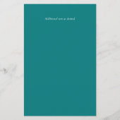 Turquoise Magnolia Floral Budget Hochzeit Einladun (Rückseite)