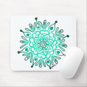 Turquoise Mandala Mousepad (Mit Mouse)