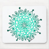 Turquoise Mandala Mousepad (Vorne)