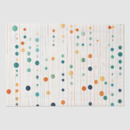 Turquoise Mandarine Circles Seidenpapier