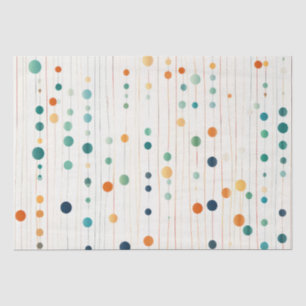 Turquoise Mandarine Circles Seidenpapier