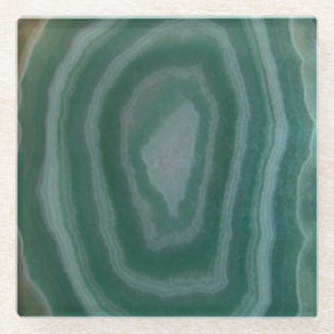 Turquoise Marble Agate Geode Imitate Stone Unterse Glasuntersetzer