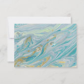 Turquoise Marble Geode Wedding Einladung UAWG (Rückseite)