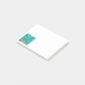 Turquoise Marble GOLD Glitzer - ADD Initialen Post-it Klebezettel (angewinkelt)