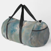 Turquoise Marble Swirl Pattern Duffle Bag (Rechte Ecke)