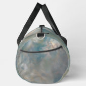 Turquoise Marble Swirl Pattern Duffle Bag (Rechts)