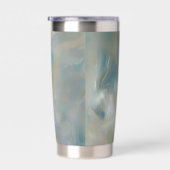 Turquoise Marble Swirl Pattern Thermobecher (Rechts)
