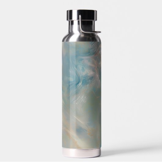 Turquoise Marble Swirl Pattern Trinkflasche (Links)