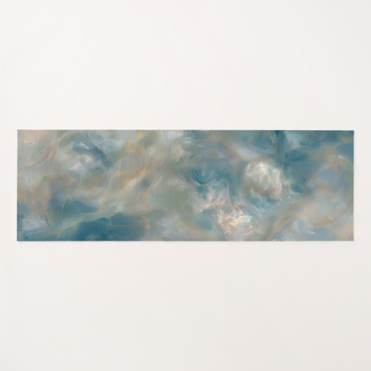 Turquoise Marble Swirl Pattern Yogamatte (Vorderseite (Horizontal))