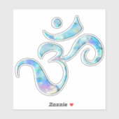 Turquoise Marbled Om Aufkleber (Blatt)