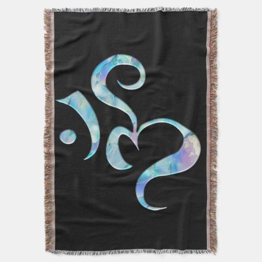 Turquoise Marbled Om Decke (Vorderseite Vertikal)