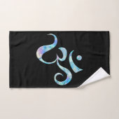 Turquoise Marbled Om Handtuch (Handtuch)