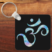 Turquoise Marbled Om Schlüsselanhänger (Vorderseite)