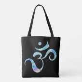 Turquoise Marbled Om  Tasche (Rückseite)