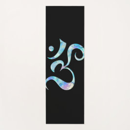 Turquoise Marbled Om Yogamatte