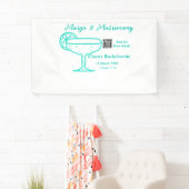 Turquoise Margs & Matrimone Junggeselinnen-Abschie Banner (Insitu)