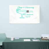 Turquoise Margs & Matrimone Junggeselinnen-Abschie Banner (Messeveranstaltung)