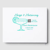 Turquoise Margs & Matrimone Junggeselinnen-Abschie Gästebuch (Rückseite)