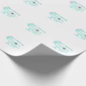 Turquoise Margs & Matrimone Junggeselinnen-Abschie Geschenkpapier (Ecke)